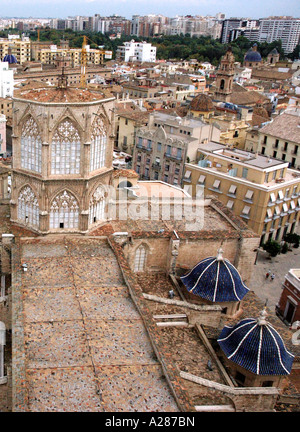 Panorama Valencia auf Miguelete Micalet Comunitat Comunidad Valenciana Costa del Azahar España Spanien spanische Iberia Europa Stockfoto