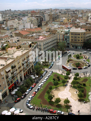 Panorama Valencia auf Miguelete Micalet Comunitat Comunidad Valenciana Costa del Azahar España Spanien spanische Iberia Europa Stockfoto