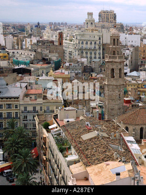 Panorama Valencia auf Miguelete Micalet Comunitat Comunidad Valenciana Costa del Azahar España Spanien spanische Iberia Europa Stockfoto