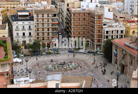 Panorama Valencia auf Miguelete Micalet Comunitat Comunidad Valenciana Costa del Azahar España Spanien spanische Iberia Europa Stockfoto