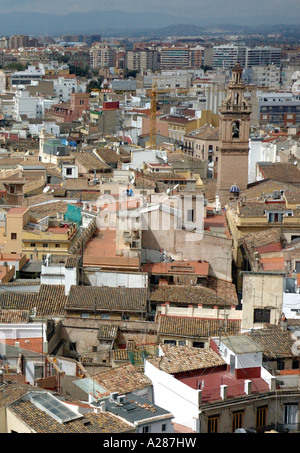Panorama Valencia auf Miguelete Micalet Comunitat Comunidad Valenciana Costa del Azahar España Spanien spanische Iberia Europa Stockfoto
