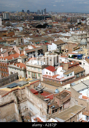 Panorama Valencia auf Miguelete Micalet Comunitat Comunidad Valenciana Costa del Azahar España Spanien spanische Iberia Europa Stockfoto