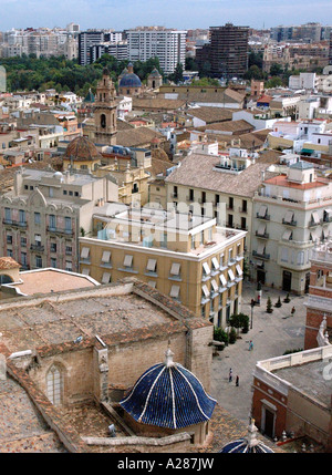 Panorama Valencia auf Miguelete Micalet Comunitat Comunidad Valenciana Costa del Azahar España Spanien spanische Iberia Europa Stockfoto