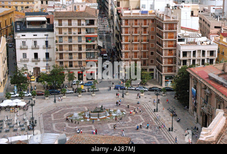 Panorama Valencia auf Miguelete Micalet Comunitat Comunidad Valenciana Costa del Azahar España Spanien spanische Iberia Europa Stockfoto