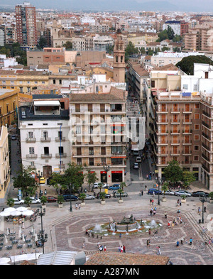 Panorama Valencia auf Miguelete Micalet Comunitat Comunidad Valenciana Costa del Azahar España Spanien spanische Iberia Europa Stockfoto