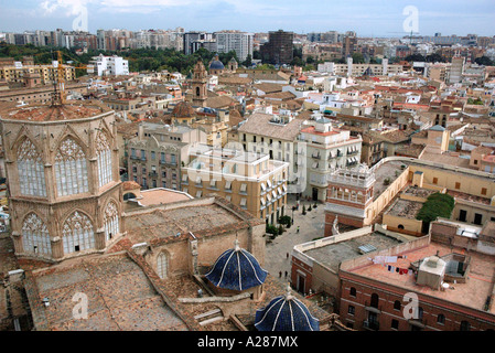 Panorama Valencia auf Miguelete Micalet Comunitat Comunidad Valenciana Costa del Azahar España Spanien spanische Iberia Europa Stockfoto