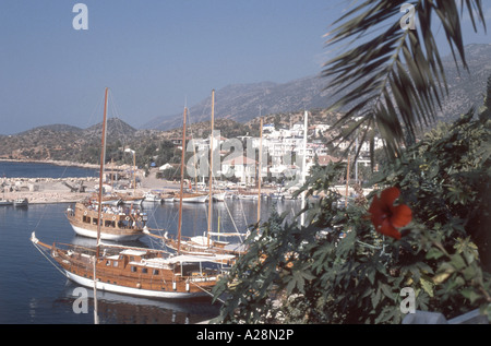 Hafenblick, Kas, Provinz Antalya, Republik Türkiye Stockfoto