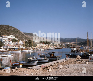 Hafenblick, Kas, Provinz Antalya, Republik Türkiye Stockfoto