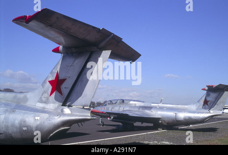 Aero l-29 Delfin slowakische Luftwaffe militärisches Schulflugzeug.   GAV 2166-205 Stockfoto