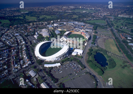 Luftbild von Sydney Football Stadium und Cricket Ground Sydney Australien Sydney ist die Website von den Olympischen Spielen 2000 Stockfoto