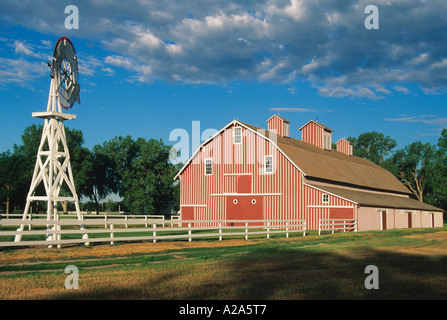 Die Scheune des Scouts ruht, Buffalo Bills Ranch am North Platte, Nebraska. Stockfoto