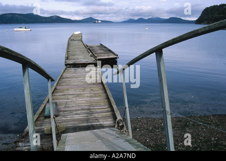 Ein kleiner Hafen auf Saturna Island, einer der Gulf Islands of British Columbia, Kanada. Stockfoto