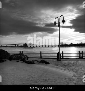 Sault Ste Marie im winter Stockfoto