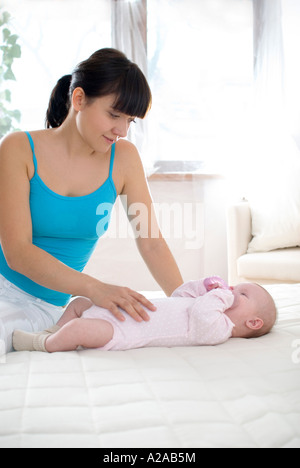 Mama mit Baby Stockfoto