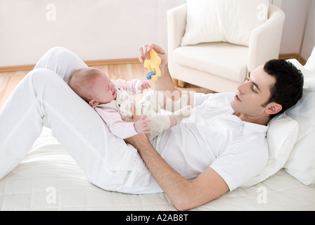 Vater und baby Stockfoto