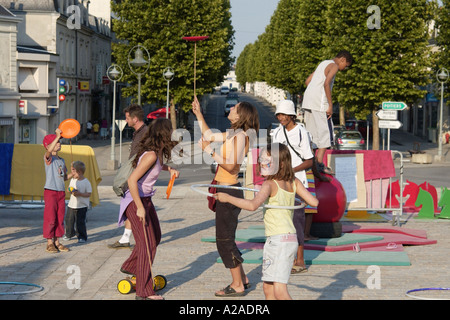 Spiele-Festival in Parthenay, Frankreich Stockfoto