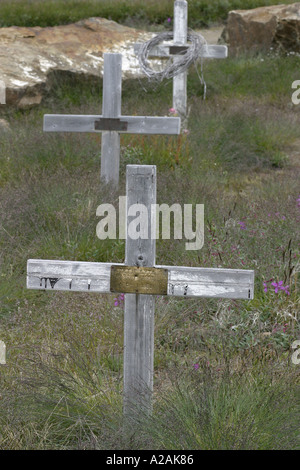 Kreuz Friedhof in Iqaluit, Nunavut Stockfoto