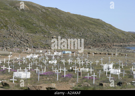 Kreuz Friedhof in Iqaluit, Nunavut Stockfoto