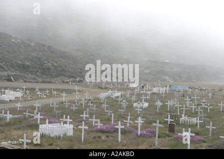 Kreuz Friedhof in Iqaluit, Nunavut Stockfoto