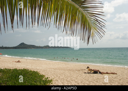 Thailand Ko Samui-Ostküste Subathers am Lamai Strand Stockfoto
