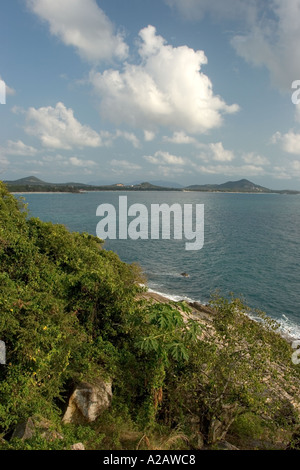 Thailand Ko Samui Topographie Ostküste Chaweng Noi felsige Küstenlandschaft Stockfoto