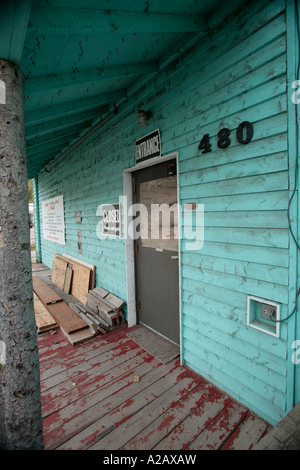 stillgelegten Holz-Lager Stockfoto