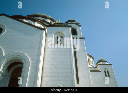 Als-noch unvollendeten Kirche Saint Sava oder Hram Svetog speichern, Belgrad, Serbien. Stockfoto