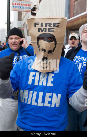 Fans Protest Detroit Lions verlieren Datensatz Stockfoto