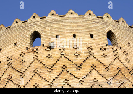 Dekorationen von der Turm von Arg-e Karim, auch genannt die Zitadelle von Karim Khan, Shiraz, Iran Stockfoto