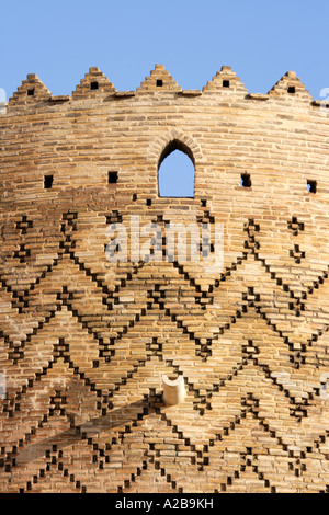 Dekorationen von der Turm von Arg-e Karim, auch genannt die Zitadelle von Karim Khan, Shiraz, Iran Stockfoto