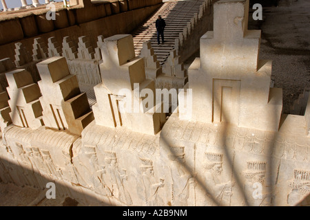 Apadana Palast Treppen, Persepolis, Iran Stockfoto