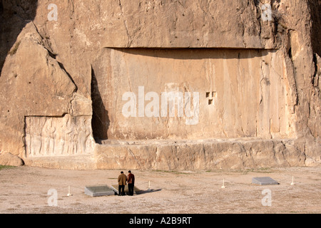 Königsgräber in der Nekropole Naqsh-e Rostam, in der Nähe von Persepolis, Iran Stockfoto