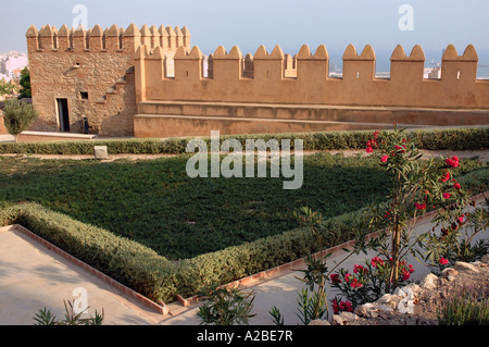 Blick auf die Festung Alcazaba & Wände Almería Almeria Andalusien Andalusien España Spanien Iberia Europa Stockfoto