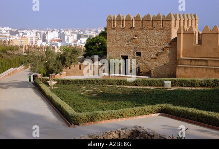 Panoramablick auf Almería Alcazaba Festung & Wände Almeria Andalusien Andalusien España Spanien Iberia Europa Stockfoto