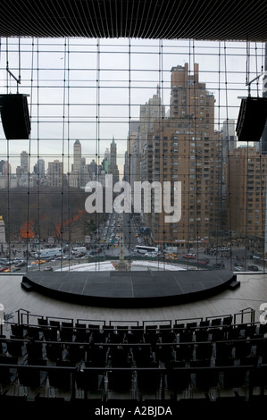 Blick auf Columbus Circle in New York von Time Warner Lincoln Center Allen Room Winter 2005 Stockfoto