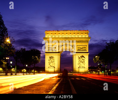 Arc de Triomphe, Paris, Frankreich Stockfoto