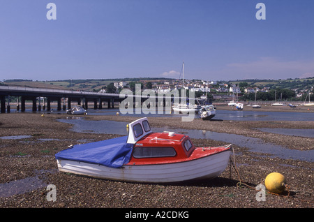 Ebbe in Teignmouth Strandpromenade und Mündung South Devon.  GPL 4466-408 Stockfoto