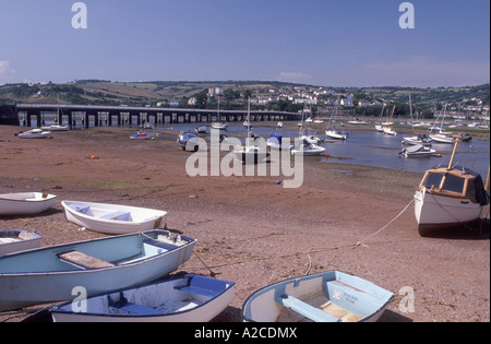 Ebbe in Teignmouth Strandpromenade und Mündung South Devon.  GPL 4467-408 Stockfoto