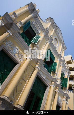 Sao Lourenco Kirche am Largo de Senado Square in Macau in Südost-Asien Stockfoto