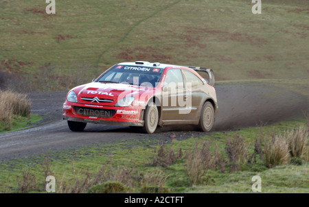 Manfred Ponns anstelle von Seb Loeb Rallye GB Wales im Dezember 2006 - Citroen Xara Stockfoto