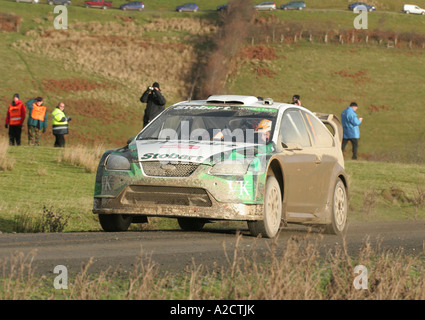 Matthew Wilson in Wales Rallye GB im Dezember 2006 Stockfoto