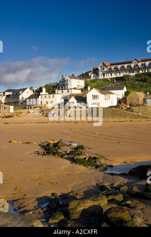 Schönen Winter Licht an der Meer Seite Dorf der Hoffnung Cove Devon UK Stockfoto