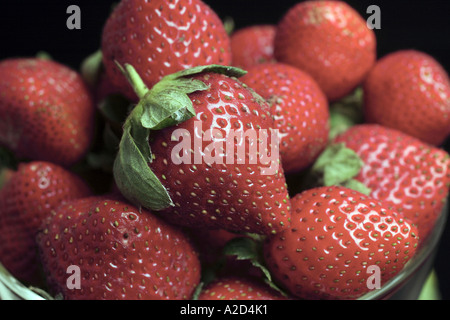 HPA76869 roten Früchte Erdbeeren süße fleischig Stockfoto
