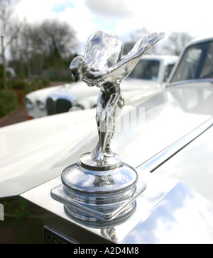 weißen Rolls-Royce Hochzeit Autos Stockfoto