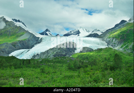 Worthington Gletscher entlang der Richardson Highway in der Nähe von Valdez Alaska USA Stockfoto