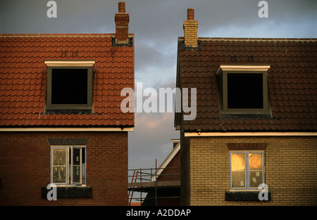 Häuser im Bau, Kesgrave in der Nähe von Ipswich, Suffolk, UK. Stockfoto