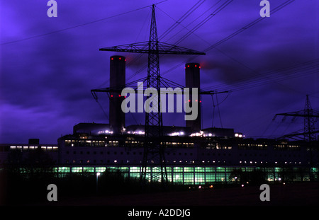 Frimmersdorf Kohle-Kraftwerk in Grevenbroich, Nordrhein-Westfalen, Deutschland. Stockfoto