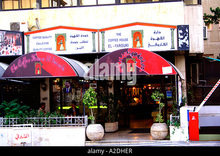 Coffee-Shop Amman Jordanien Naher Osten Stockfoto