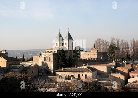 Puerta de Bisagra in Toledo Spanien Stockfoto