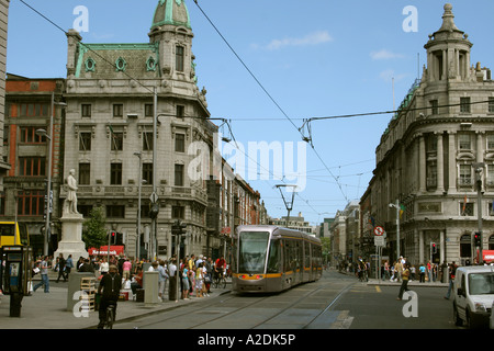 LUAS tram O'Connell Street Dublin Irland Irland Stockfoto